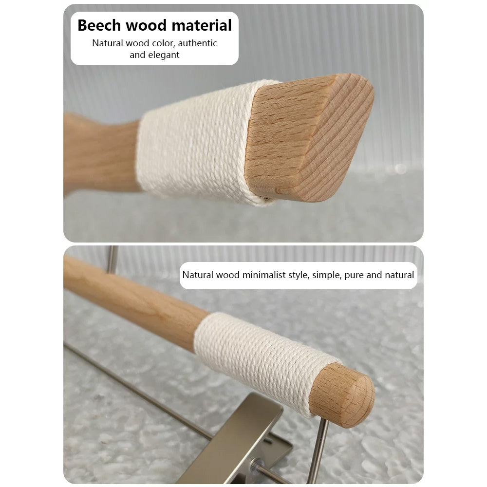 Non-Slip Beech Wood Hangers with Clips for Boutique Custom Logo Available