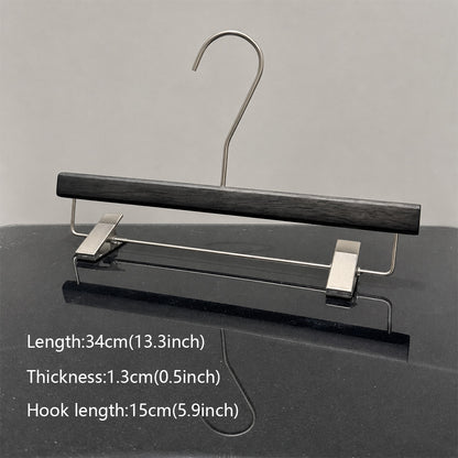 Wholesale Wooden Clothes Hangers with Adjustable Pants Clips & Custom Logo