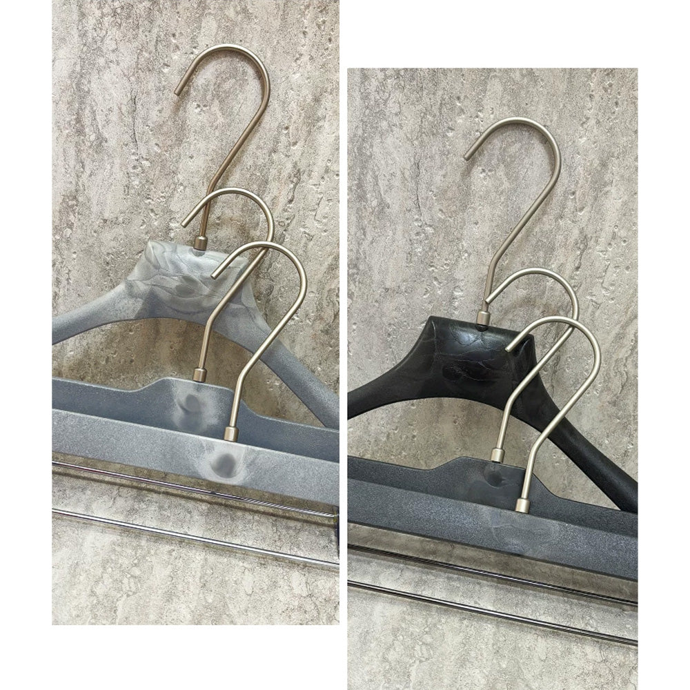 Custom ABS Wood Grain Resin Hangers with Clips for Boutique Stores