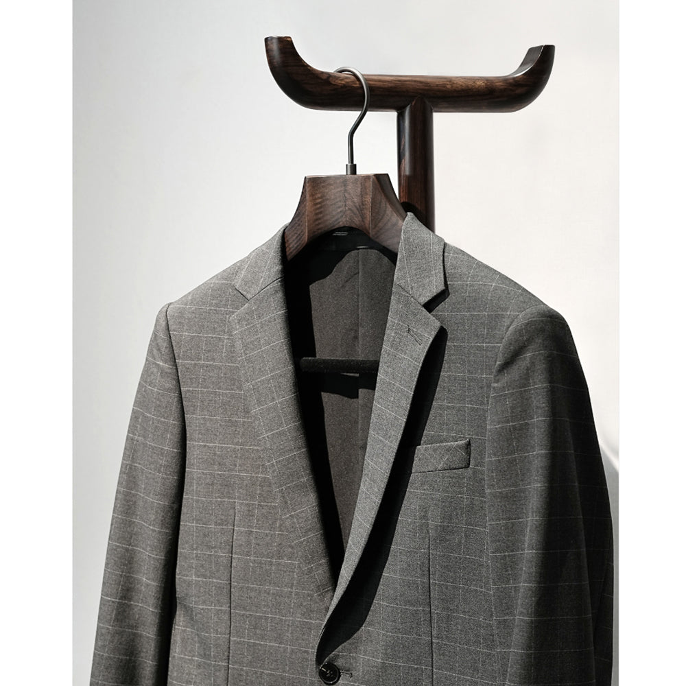 Brown Premium Wide Shoulder Suit Hanger Luxury Men's Coat Display | thegarmenthanger