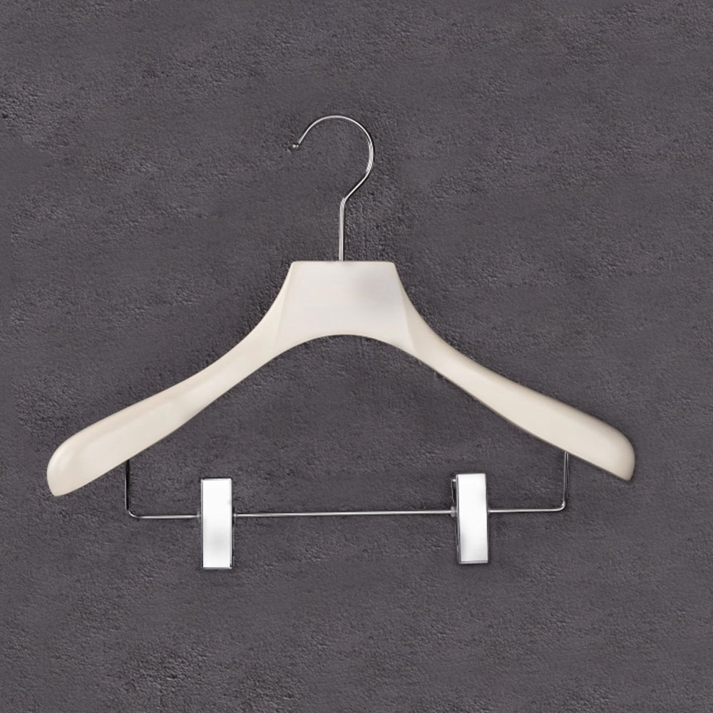 Women's White Wood Hangers - Premium Coat & Dress Display | thegarmenthanger