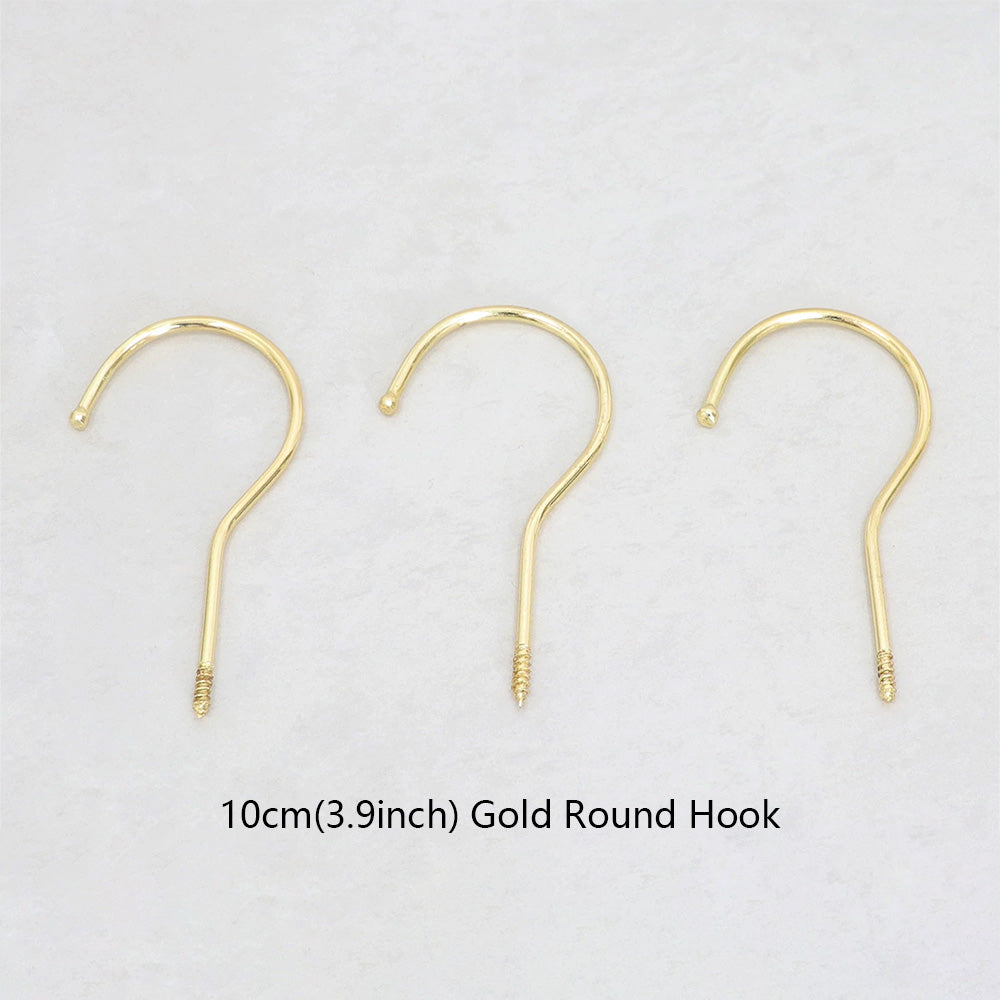 Wholesale 360° Swivel Metal Clothes Hanger Hooks | Screw-In Replacement Parts /10pcs