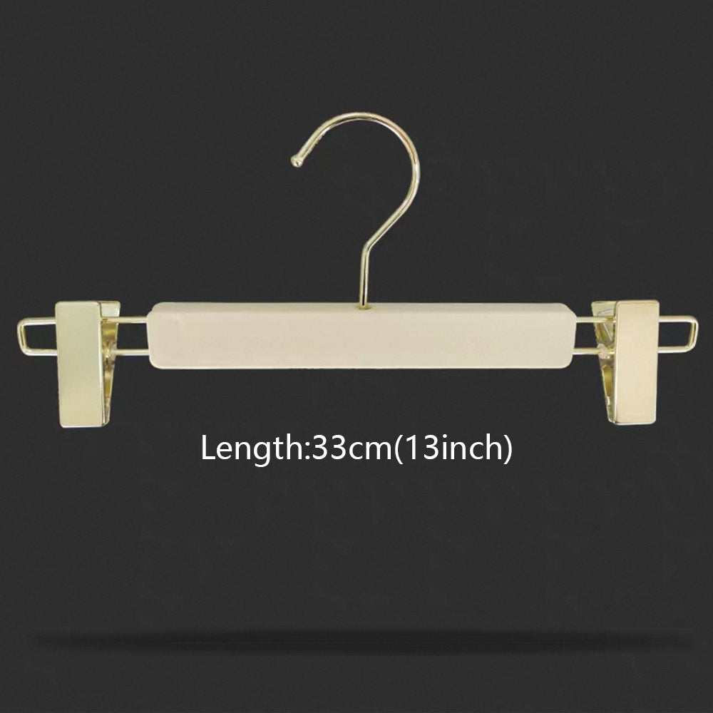 Luxury Beige Velvet Hangers | Non-Slip with Clips for Wedding Dresses & Coats