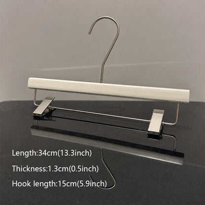 Wholesale Wooden Clothes Hangers with Adjustable Pants Clips & Custom Logo
