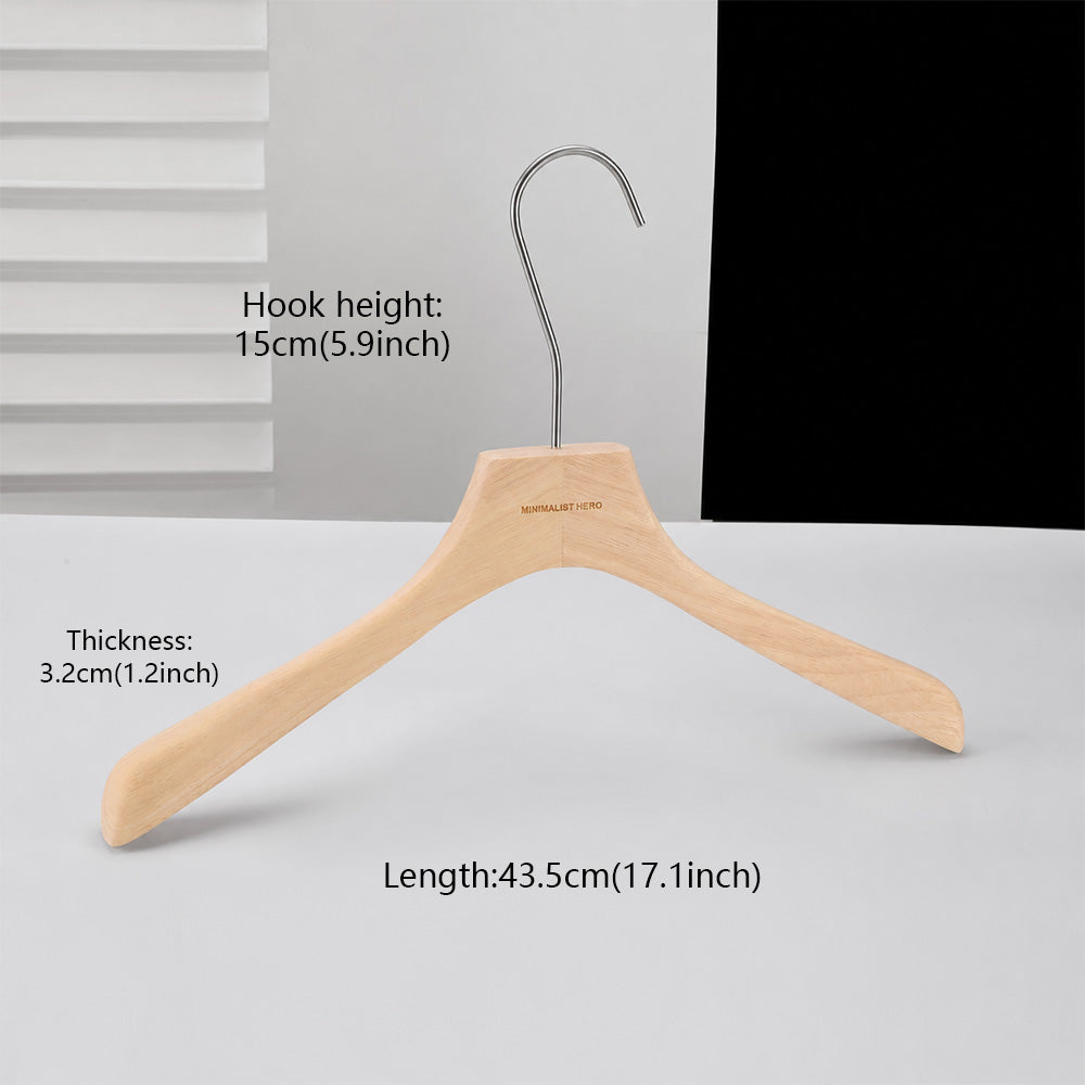 Men's Solid Wood Clothes Hangers | Suit Blazer Trouser Hanger | Walnut Black Natural