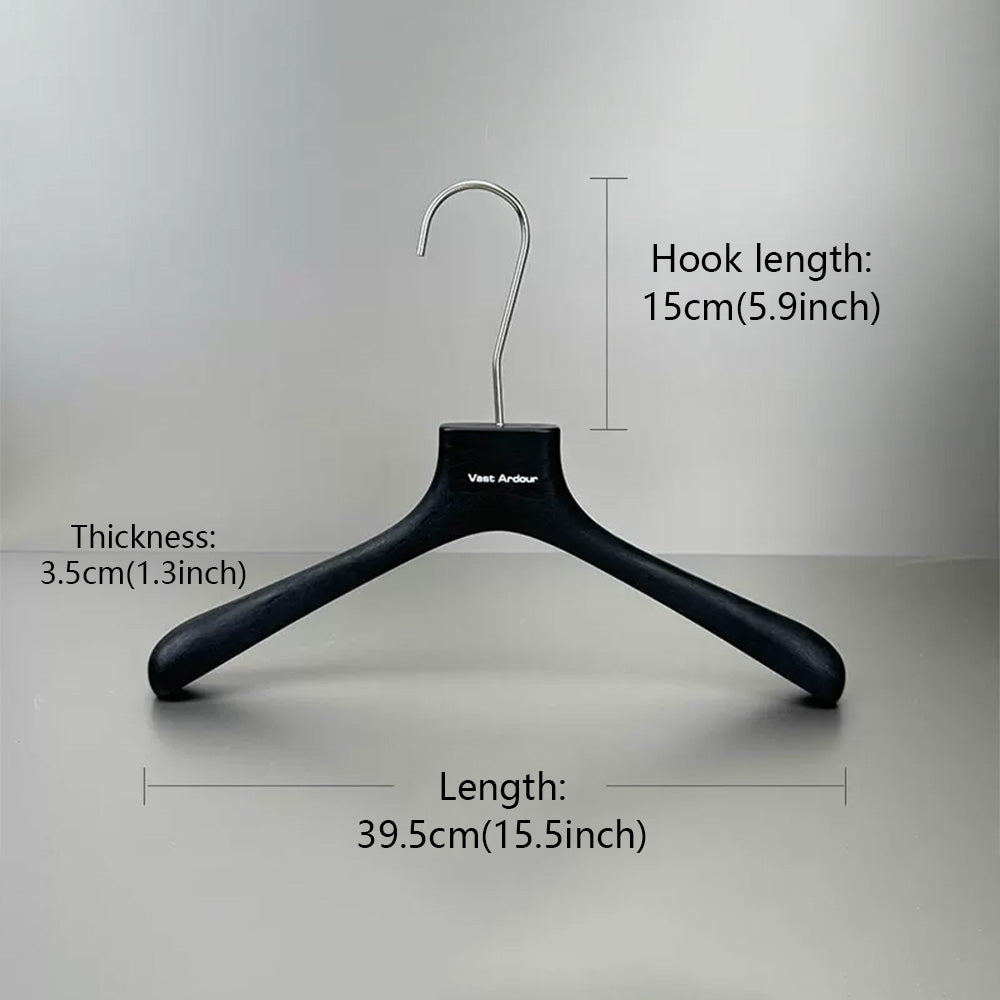 Wood Grain Resin Hangers with Clips for Boutique Clothing Stores