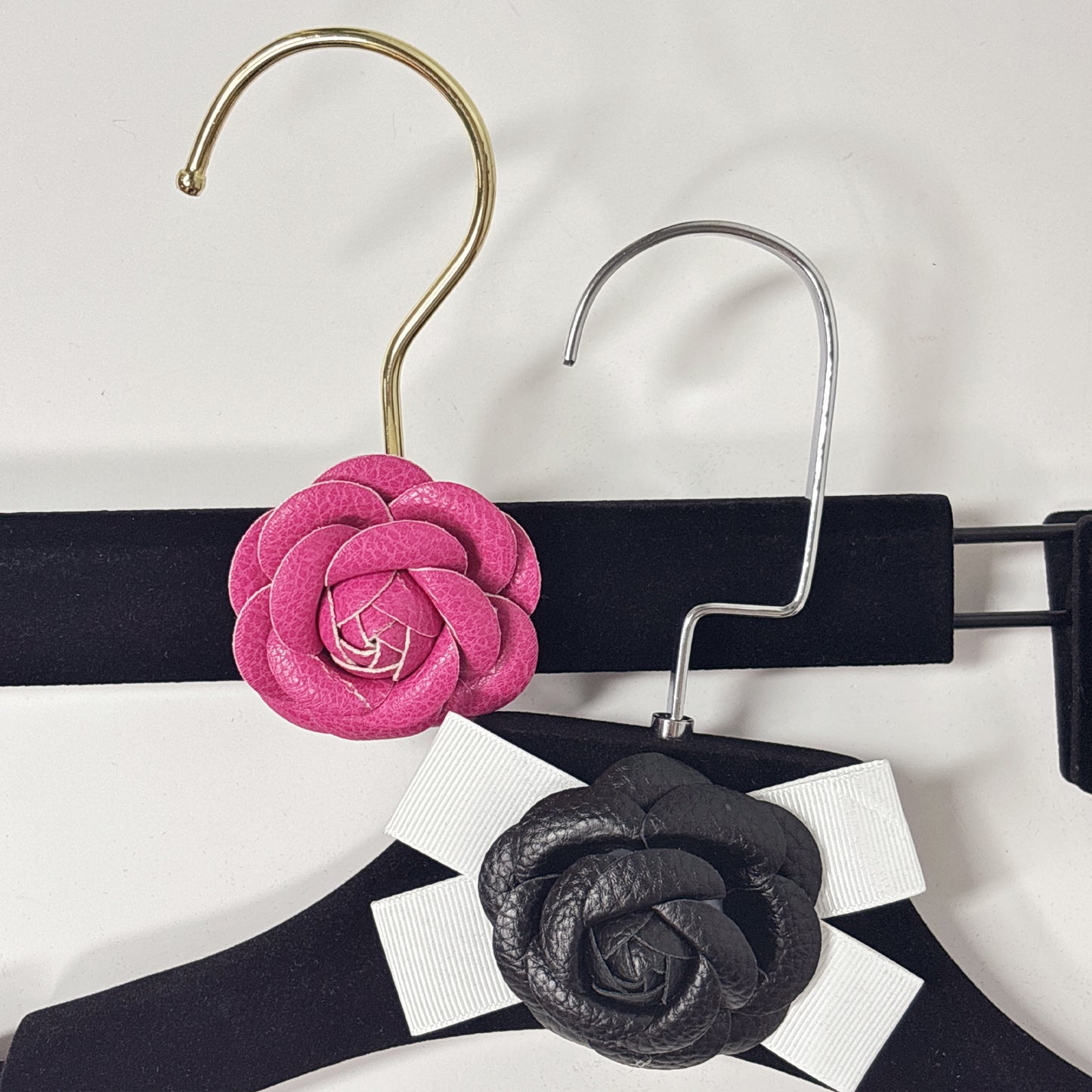 Camellia Velvet Non-Slip Hangers & Adjustable Pant Hangers for Boutique Clothing Display