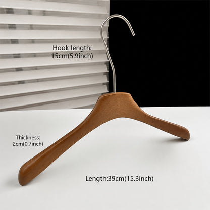 Wholesale Walnut Lacquered Wooden Hangers for Coats, Shirts, Suits & Trousers | OEM Custom