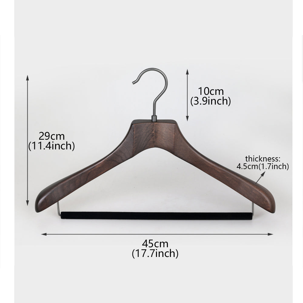 Brown Premium Wide Shoulder Suit Hanger Luxury Men's Coat Display | thegarmenthanger
