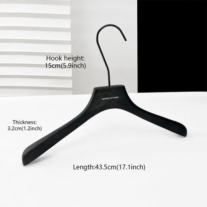 Men's Solid Wood Clothes Hangers | Suit Blazer Trouser Hanger | Walnut Black Natural