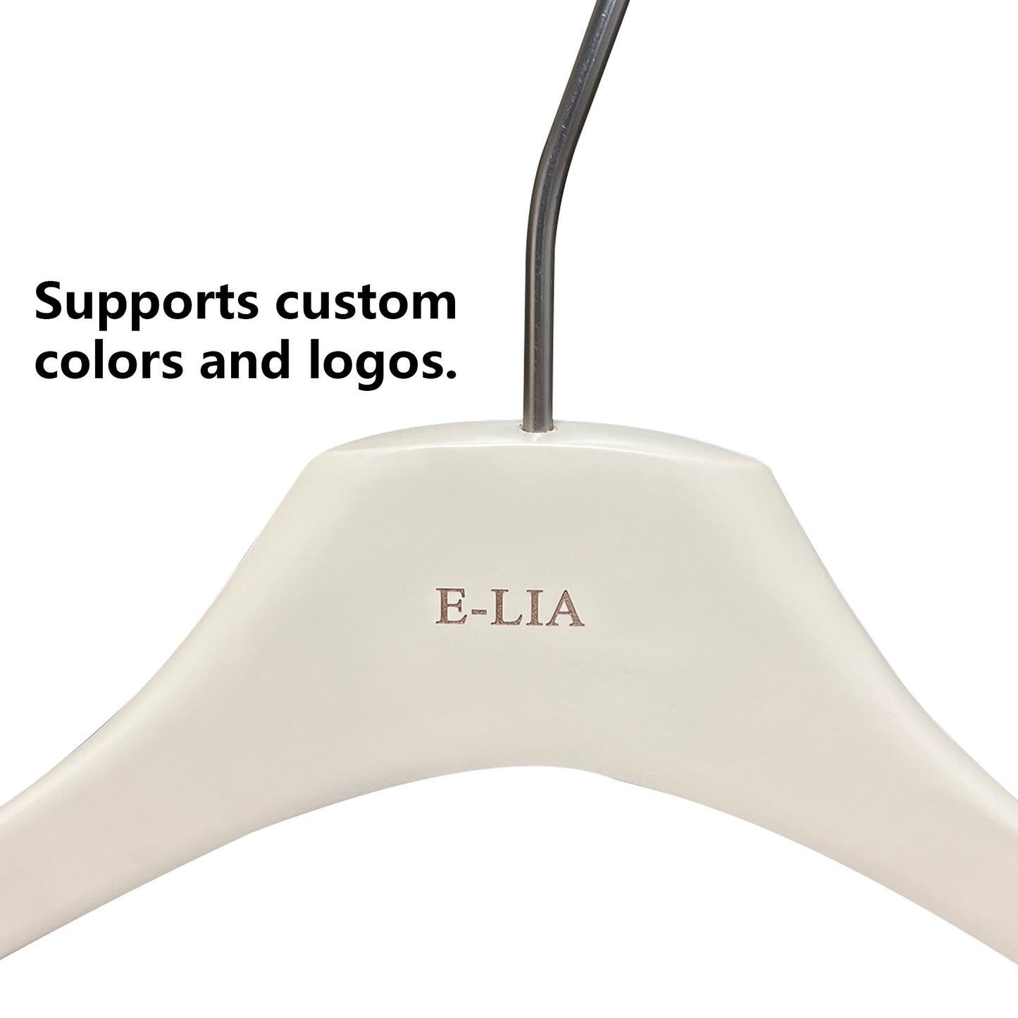Solid Wood Clothes Hangers with Clips – White Wood Hangers for Suit, Coat & Dress