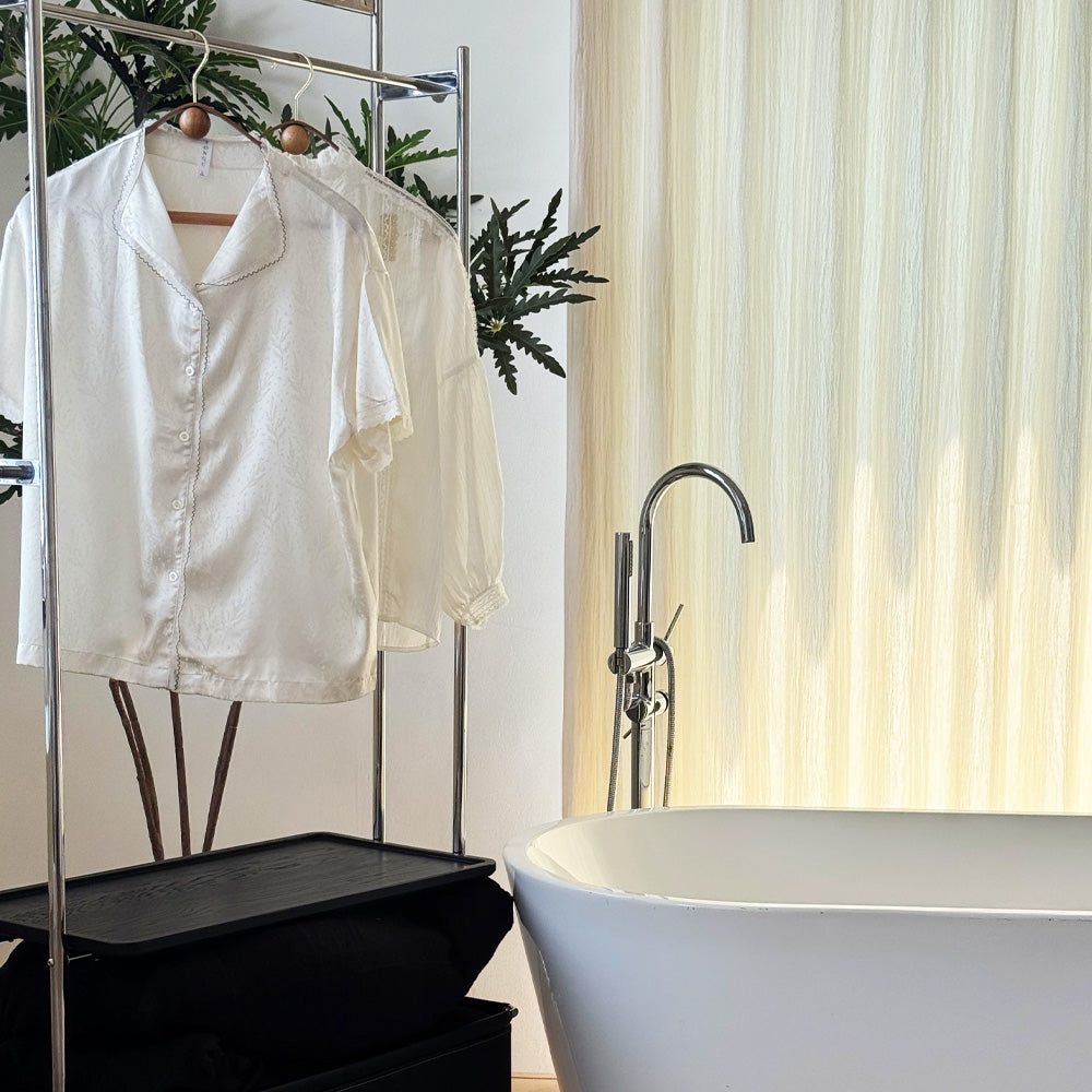 Luxury Beech Wood & Microfiber Leather Clothes Hanger with Gold Hook