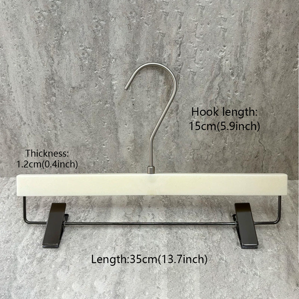 Custom ABS Wood Grain Resin Hangers with Clips for Boutique Stores