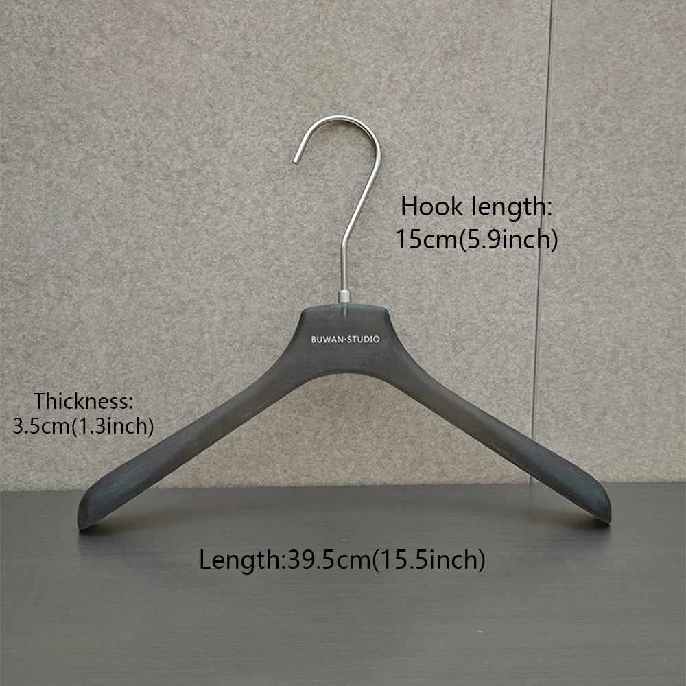 Matte Black Acrylic Hangers for Women with Clips | Custom Logo, 50 PCS
