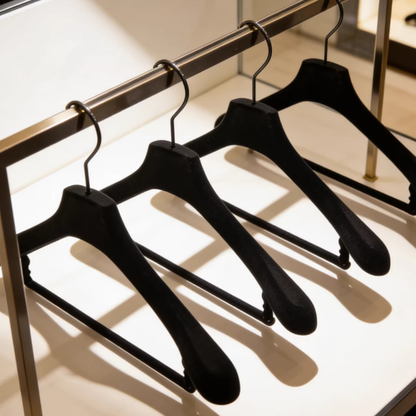 Commercial Velvet Hangers - Wide Shoulder Non-Slip for Suit Shops Hotels & Boutiques