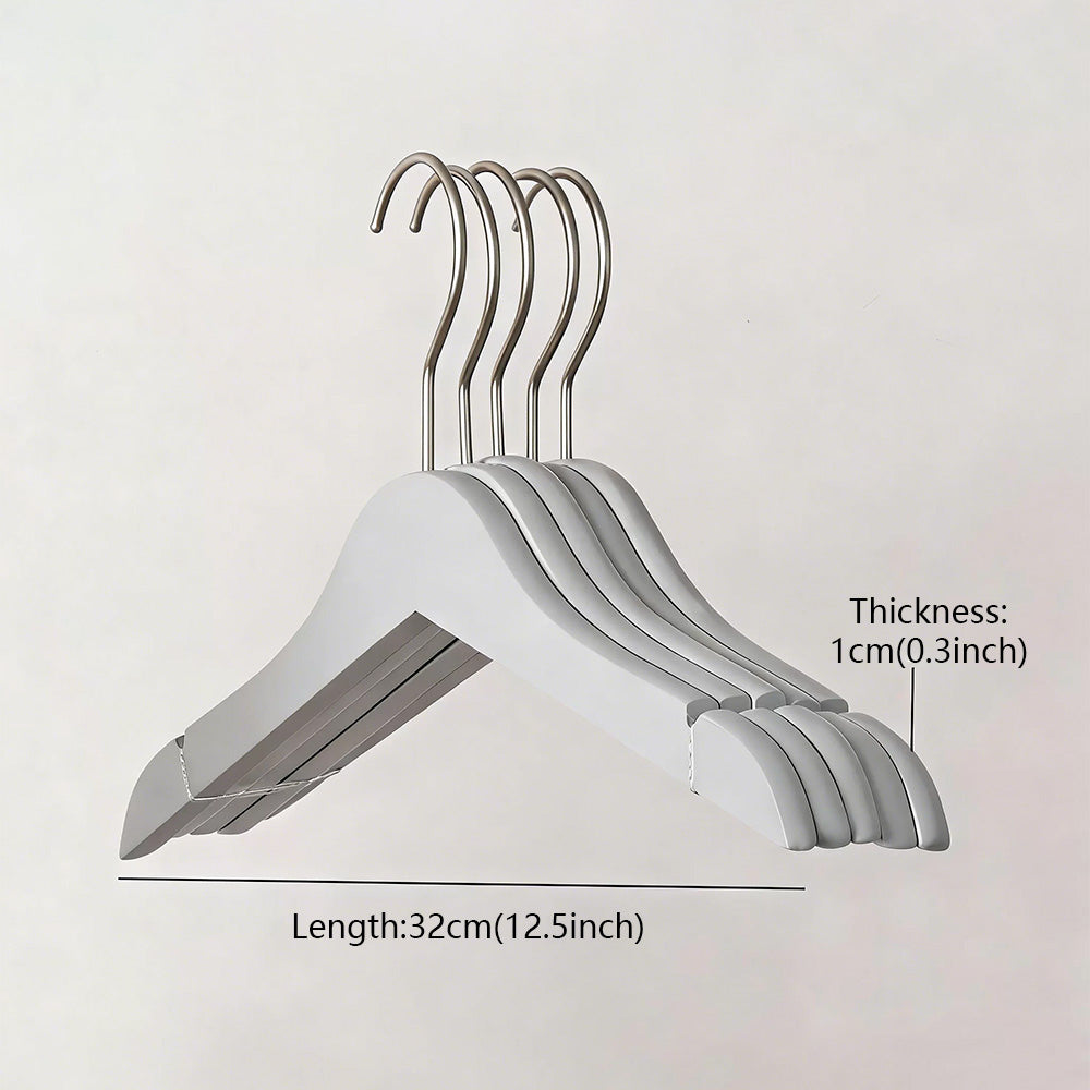 Colored Kids Wooden Hangers with 360° Swivel Hooks | Solid Beech Wood