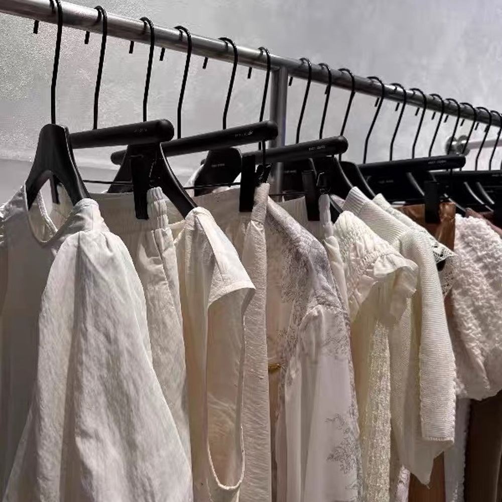 Premium Black Wood Hangers Non-Slip Luxury Hotel Hangers for Suits - thegarmenthanger