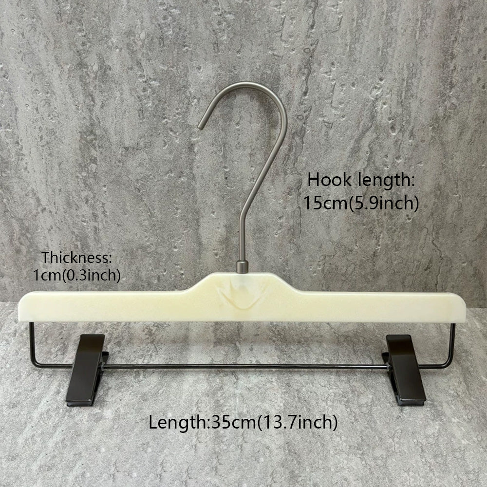 Custom ABS Wood Grain Resin Hangers with Clips for Boutique Stores