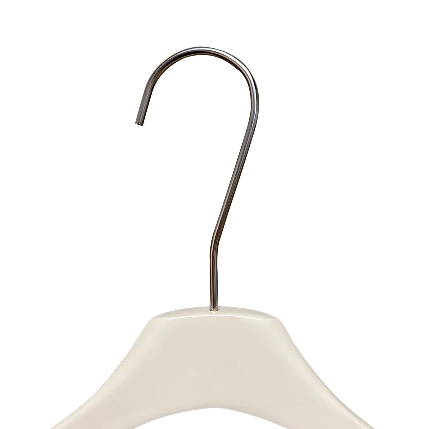 Solid Wood Clothes Hangers with Clips – White Wood Hangers for Suit, Coat & Dress