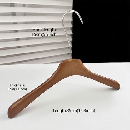 Wholesale Walnut Lacquered Wooden Hangers for Coats, Shirts, Suits & Trousers | OEM Custom
