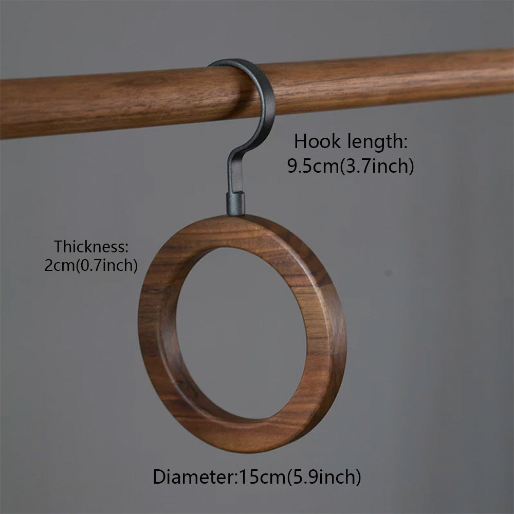Solid Black Walnut Wooden Hangers for Suits, Pants, Scarves & Handbags