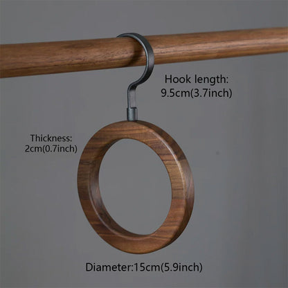 Solid Black Walnut Wooden Hangers for Suits, Pants, Scarves & Handbags