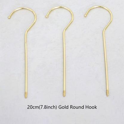 Wholesale 360° Swivel Metal Clothes Hanger Hooks | Screw-In Replacement Parts /10pcs