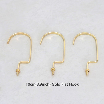 Wholesale 360° Swivel Metal Clothes Hanger Hooks | Screw-In Replacement Parts /10pcs