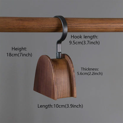 Solid Black Walnut Wooden Hangers for Suits, Pants, Scarves & Handbags