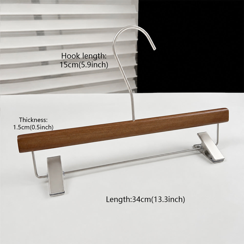 Wholesale Walnut Lacquered Wooden Hangers for Coats, Shirts, Suits & Trousers | OEM Custom