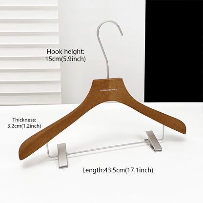 Men's Solid Wood Clothes Hangers | Suit Blazer Trouser Hanger | Walnut Black Natural