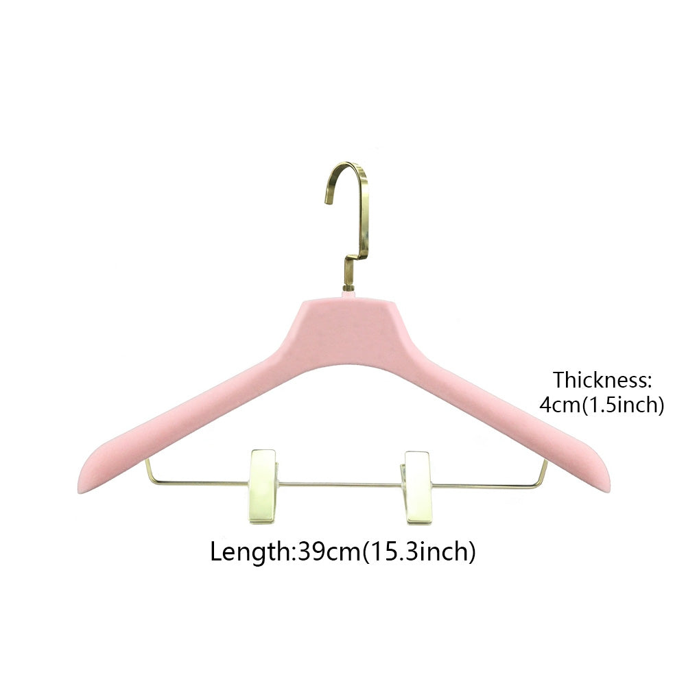 Premium Pink Velvet Hangers - Non-Slip Rotating Clothes Hangers for Boutiques & Homes