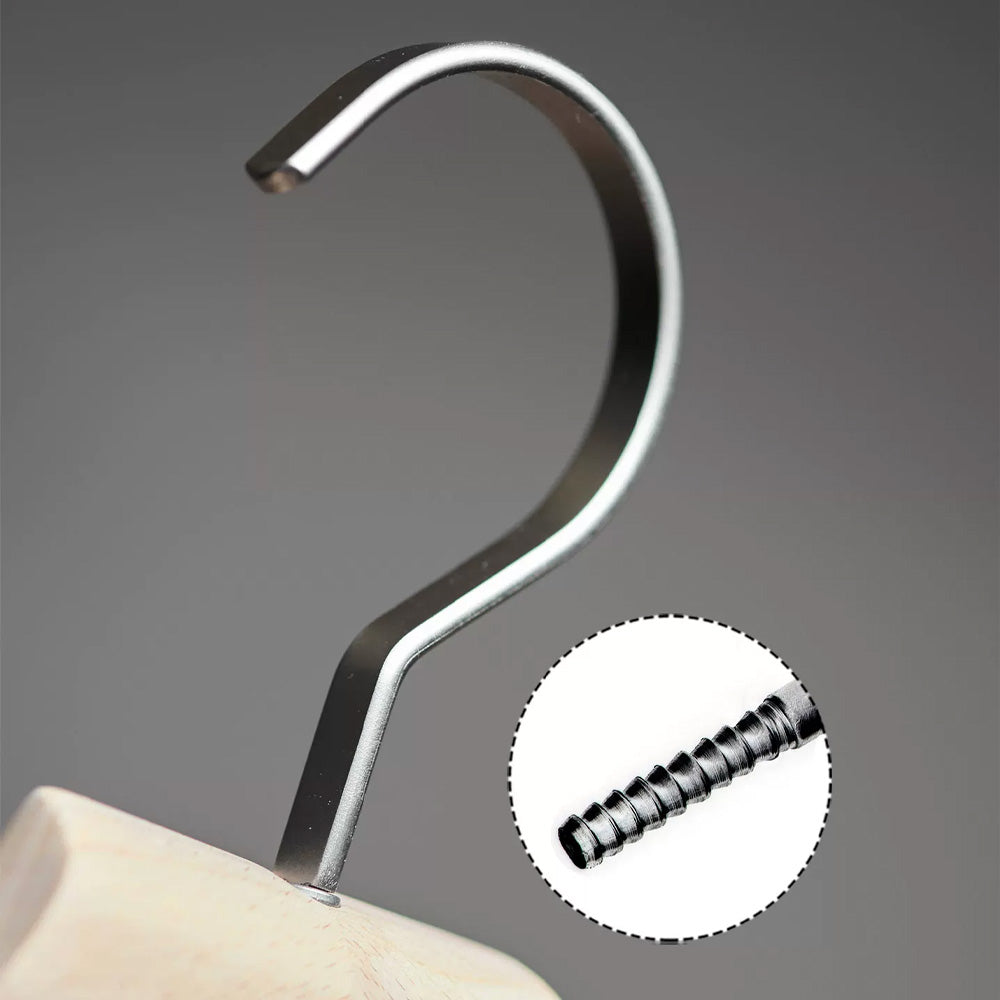 Solid European Beech Wood Hangers for Suits, Coats, Pants & Skirts