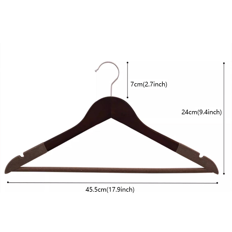 Premium Flocked Wooden Hangers - Non-Slip for Boutique & Home Closet Storage