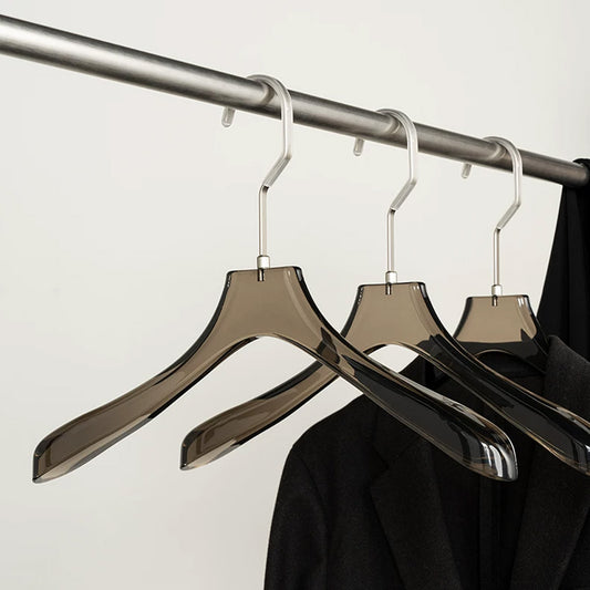 Custom Smoke Black Acrylic Clothes Hangers Wholesale with Logo