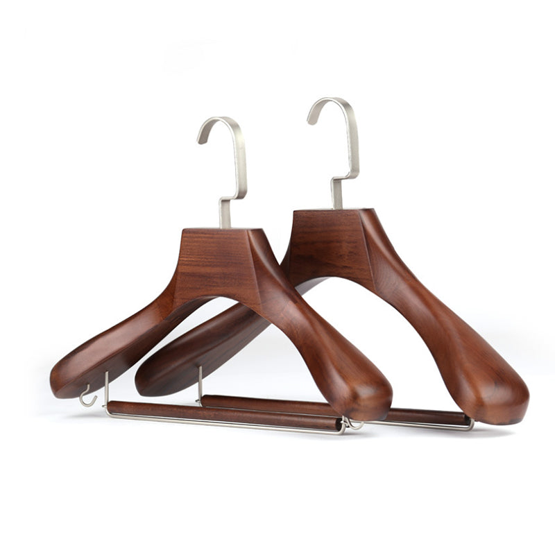 Wide Shoulder Wooden Suit Hanger | Coat Display Rack | Natural Wood | thegarmenthanger