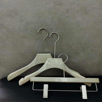 Custom Non-Slip Flocked Resin Hangers with Clips for Boutique Display