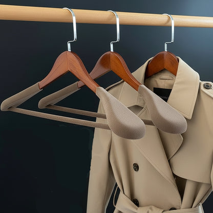 Premium Wooden Suit Hangers - Wide Shoulder Coat & Jacket Bar thegarmenthanger