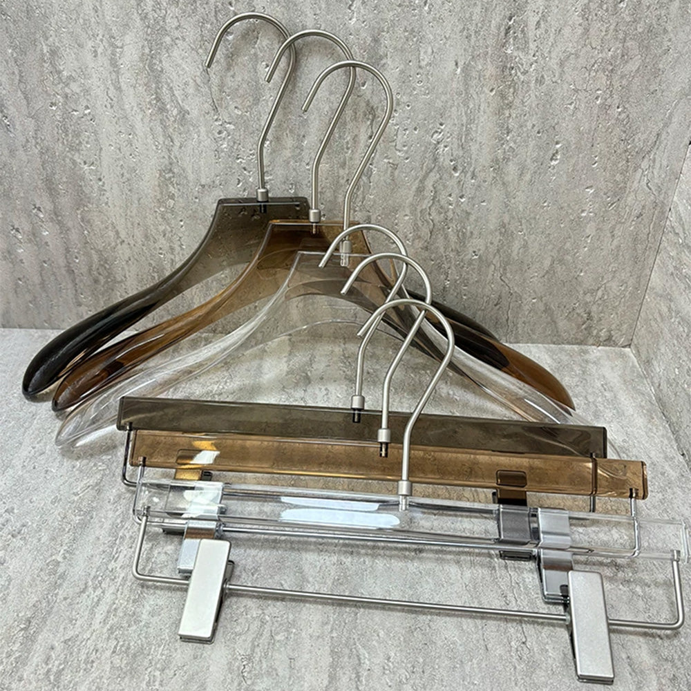 Luxury Men's Acrylic Suit & Pants Hangers for Boutiques | Custom Logo