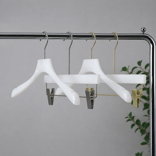 Wholesale Jade-Effect Acrylic Clothes & Pants Hangers with Custom Logo