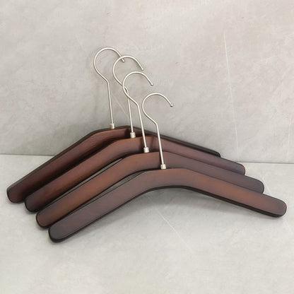 Solid Wood Clothes Hangers Wholesale – Black Walnut Color | MOQ 50