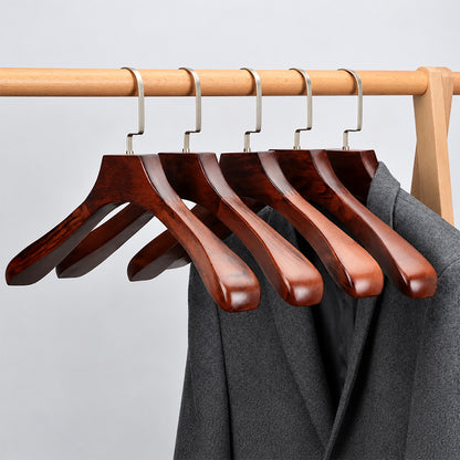Wide Shoulder Wooden Hangers for Suits & Coats – Vintage Solid Wood