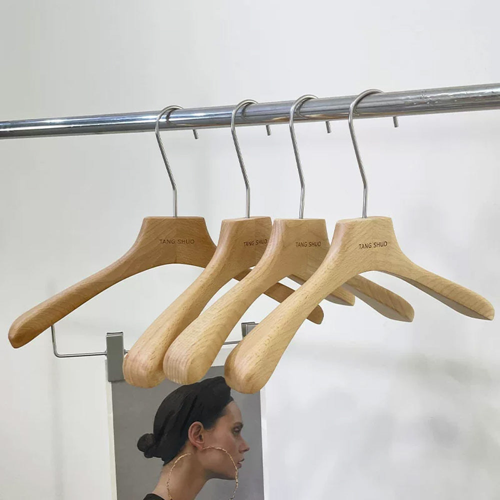 Beech Wood Women's Suit Hanger | 360° Swivel Hook | Boutique Clothing Hanger
