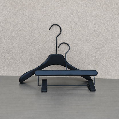 Wholesale Kids Wooden Hangers with Adjustable Clips & Custom Logo