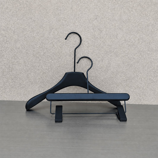Wholesale Kids Wooden Hangers with Adjustable Clips & Custom Logo
