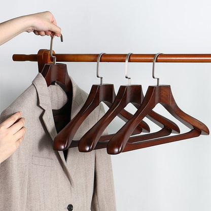 Luxury Beech Wood Suit Hangers - Hotel Non-Slip Vintage Style | thegarmenthanger