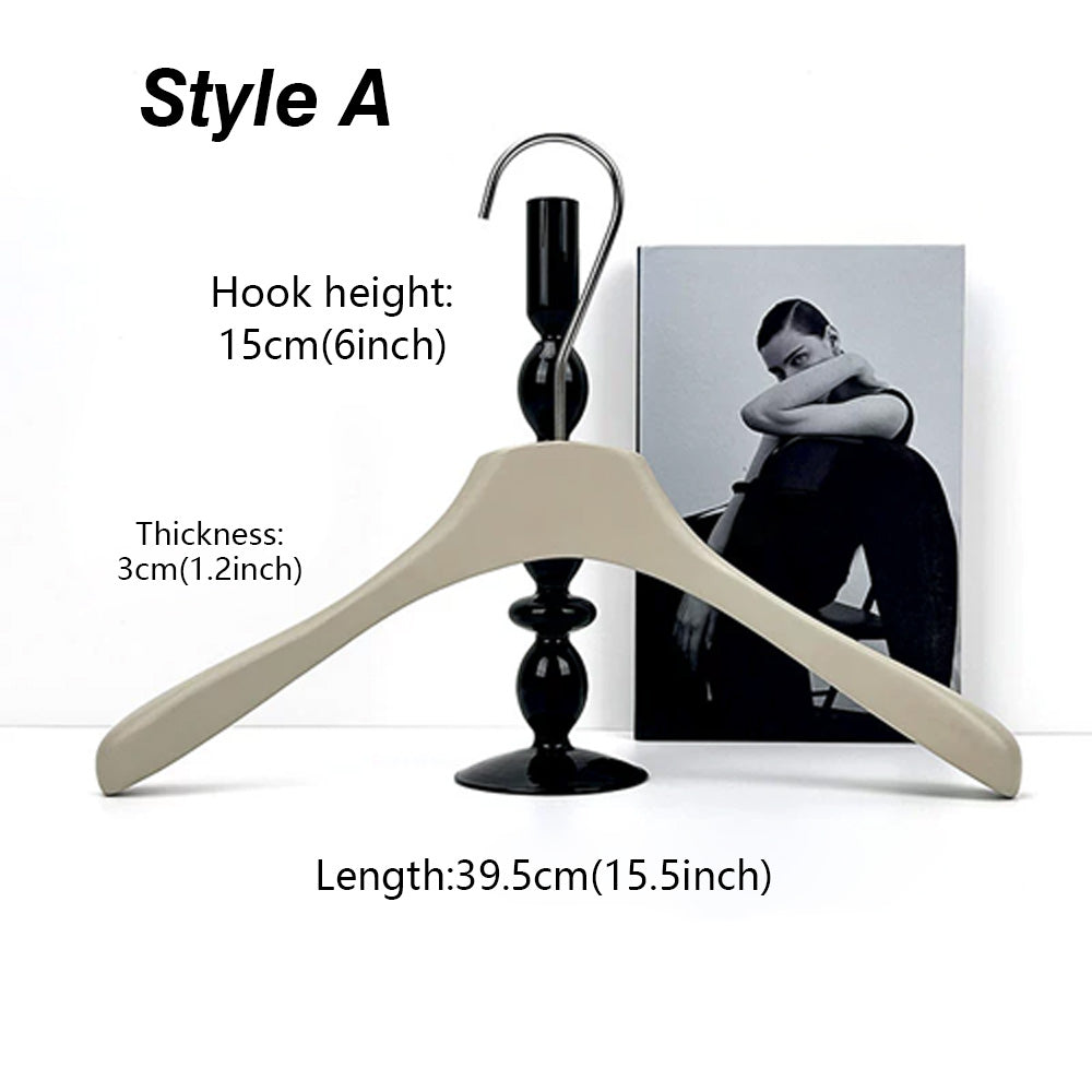 Matte Gray Wooden Hangers Non-Slip | Clothes & Pants Hanger 4 Styles