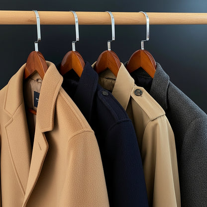 Premium Wooden Suit Hangers - Wide Shoulder Coat & Jacket Bar thegarmenthanger