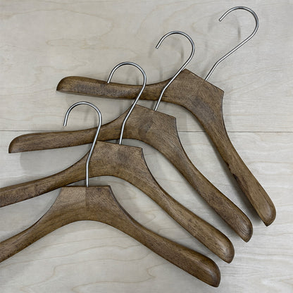 Wholesale Vintage Rubberwood Clothes & Pants Hangers | Custom Logo