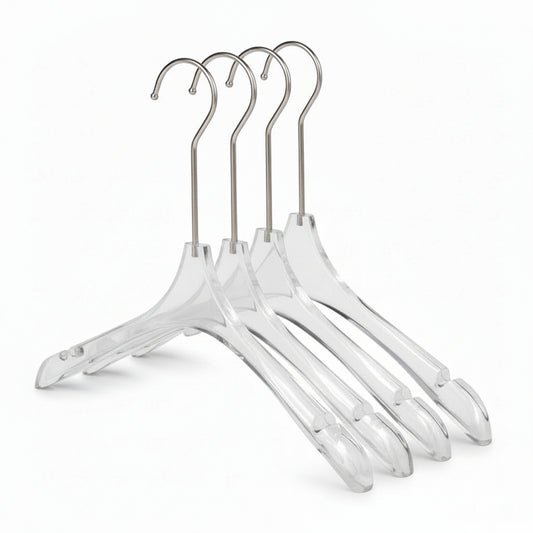 Clear Acrylic Hanger Set for Kids Clothing, Boutique & Home Display Use, 50 PCS